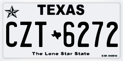 TX license plate CZT6272