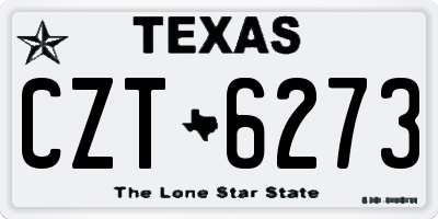 TX license plate CZT6273