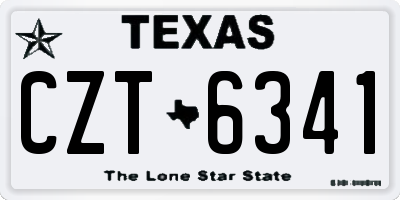 TX license plate CZT6341