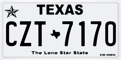 TX license plate CZT7170