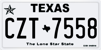 TX license plate CZT7558