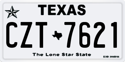 TX license plate CZT7621