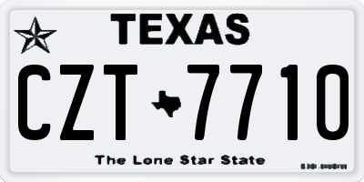 TX license plate CZT7710