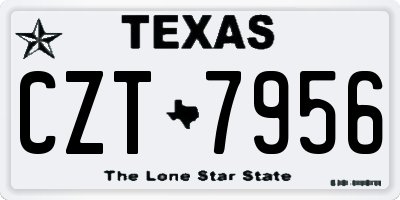TX license plate CZT7956