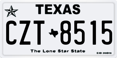 TX license plate CZT8515