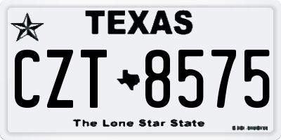 TX license plate CZT8575