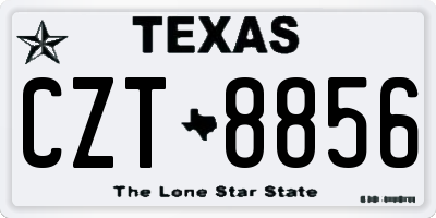 TX license plate CZT8856