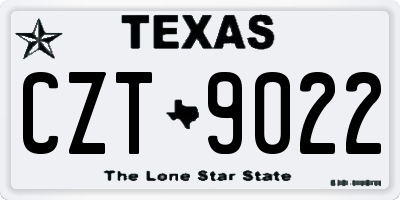 TX license plate CZT9022