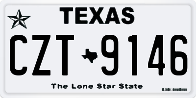 TX license plate CZT9146