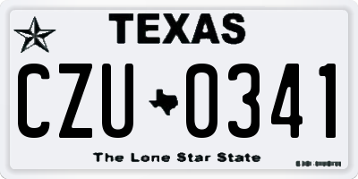 TX license plate CZU0341