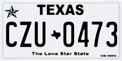 TX license plate CZU0473