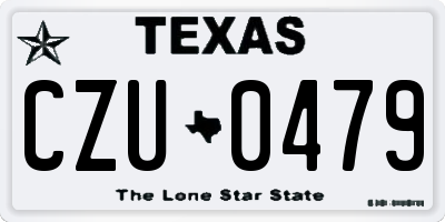 TX license plate CZU0479