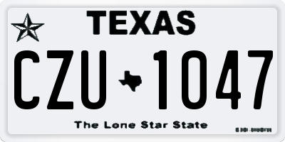 TX license plate CZU1047