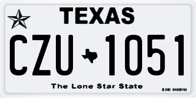 TX license plate CZU1051