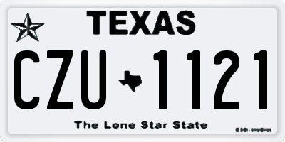TX license plate CZU1121