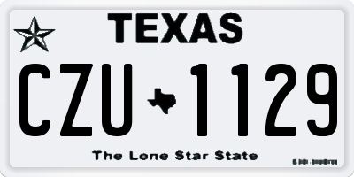 TX license plate CZU1129