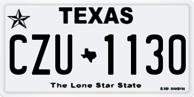TX license plate CZU1130