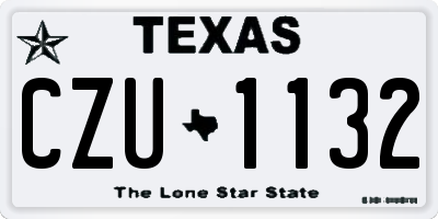 TX license plate CZU1132