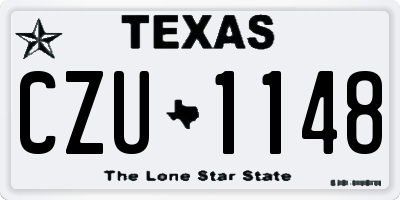 TX license plate CZU1148