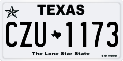 TX license plate CZU1173
