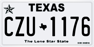 TX license plate CZU1176