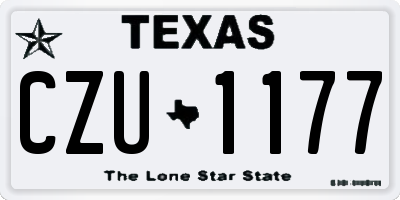 TX license plate CZU1177