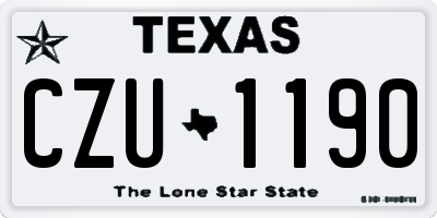 TX license plate CZU1190