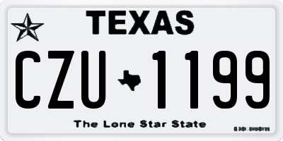 TX license plate CZU1199