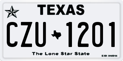 TX license plate CZU1201