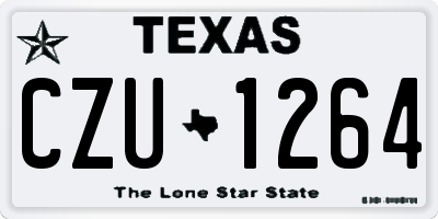 TX license plate CZU1264