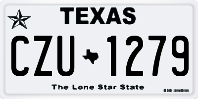 TX license plate CZU1279