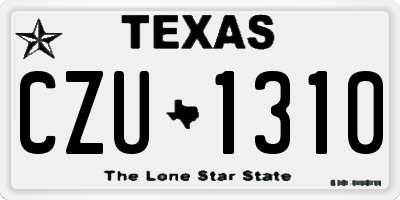 TX license plate CZU1310