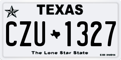 TX license plate CZU1327