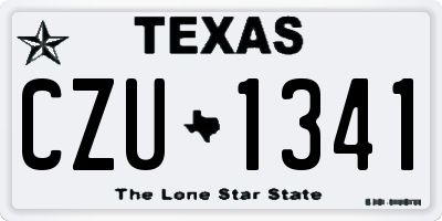 TX license plate CZU1341