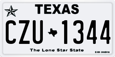 TX license plate CZU1344