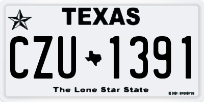 TX license plate CZU1391