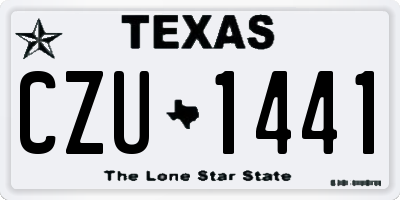 TX license plate CZU1441