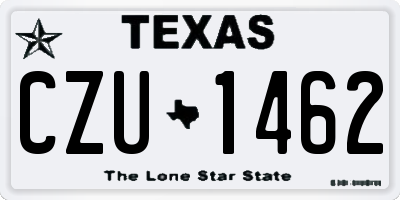 TX license plate CZU1462