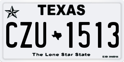 TX license plate CZU1513