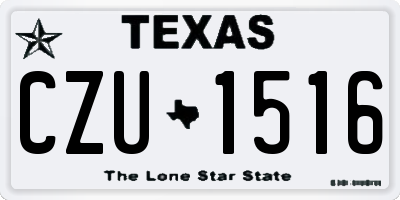 TX license plate CZU1516
