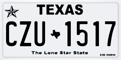 TX license plate CZU1517
