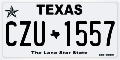 TX license plate CZU1557