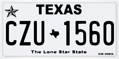 TX license plate CZU1560