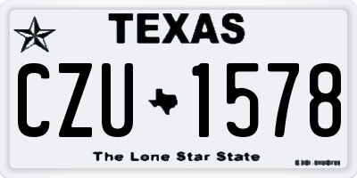 TX license plate CZU1578