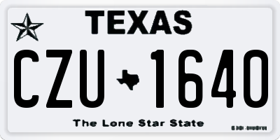 TX license plate CZU1640