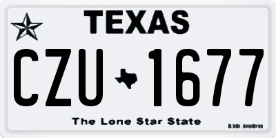 TX license plate CZU1677