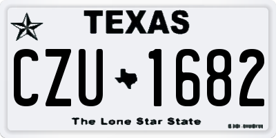 TX license plate CZU1682