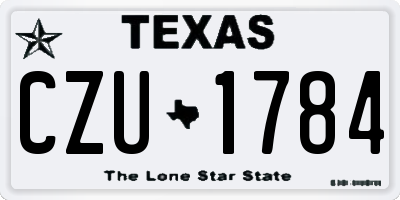 TX license plate CZU1784