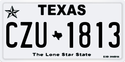 TX license plate CZU1813