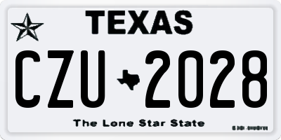 TX license plate CZU2028
